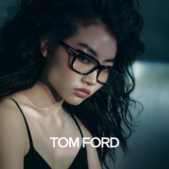 Tom Ford FT5894-B 001 Rectangle Eyeglasses 56mm - Shiny Black main image 6